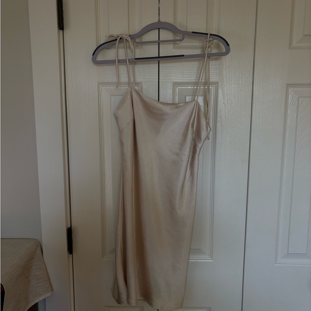 Elegant Cream Slip Dress